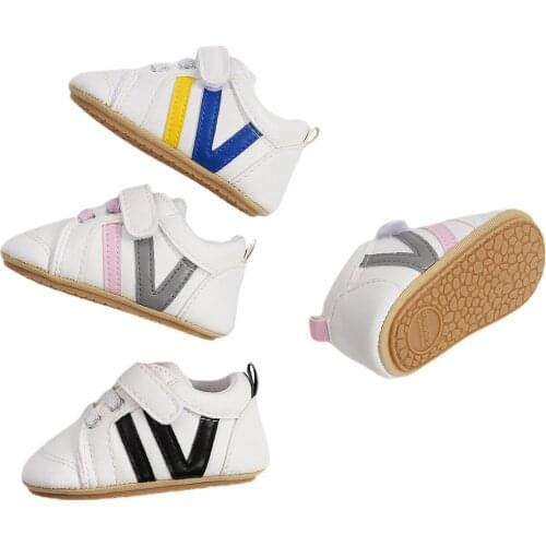 FOCUSNORM 0-18M Infant Baby Boys Girls Casual Shoes PU Leather Sneaker Anti-Slip Rubber Sole Shoes