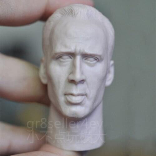 Blank Hot 1/6 Scale The Rock Nicolas Cage Head Sculpt Unpainted Fit 12" Figure