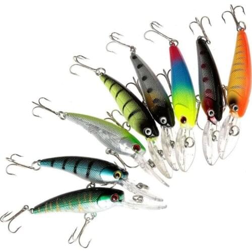 HiUmi 8Color Deep 3D Eyes Minnow Lure 9CM 8.3G Jigging Trolling Lure Laser Fishing Minnow Bait with Treble Hook
