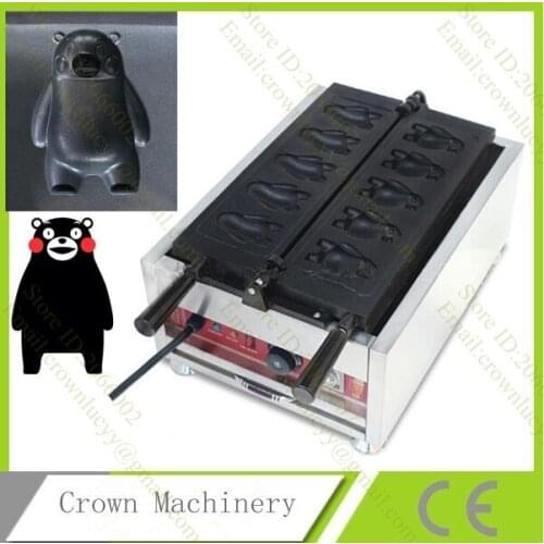 Commercial Eelectric Japanese Kumamoto Bear Shape Waffle cake oven; waffle iron maker machine