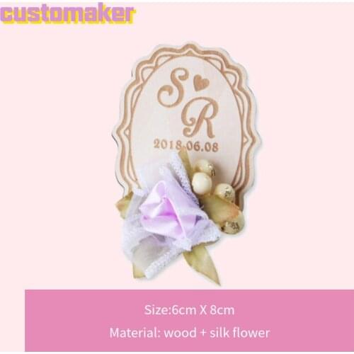NEW 2pc custom European border wood brand corsage wedding corsage brother corsage wedding Wedding decoration Wedding accessories
