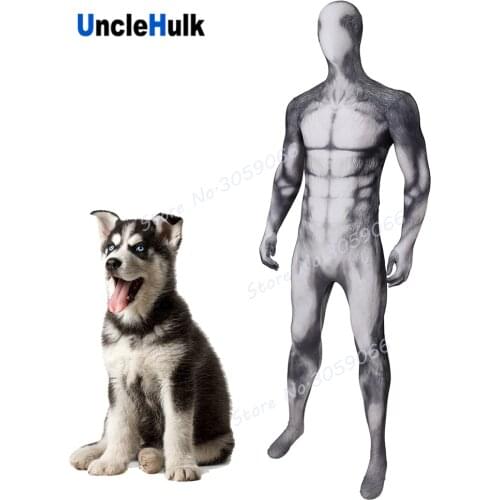 Husky Dog Zentai Spandex Bodysuit Halloween Suit | UncleHulk