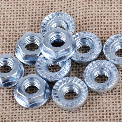 LETAOSK New 10 PCS Metal Bar Nuts 8mm Replacement Fit for Husqvarna & Jonsered Chainsaw
