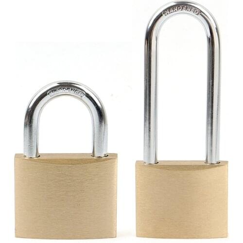 Lockey Industrial 25mm 60mm Length Steel Shackle Travel Brass Padlock Safety Pad Locks with Key