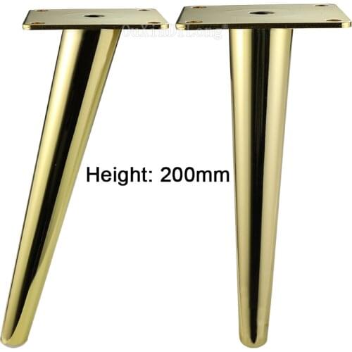 4PCS Gold Metal Legs for Furniture Table Sofa Cabinet Furniture Feet Replacement Furniture Legs Height 200mm JF1803