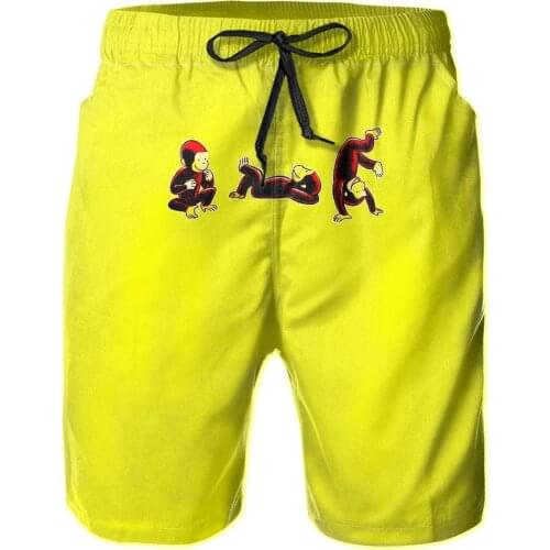 Male Shorts Causal R92 Breathable Quick Dry Funny SarcasticLoose Curious Is An George