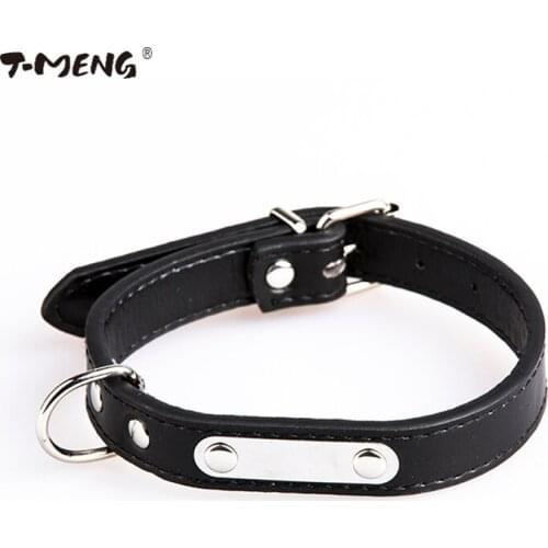 T-MENG Dog Collar Soft Pu Leather Cat Chien Necklace Belt Stainless Steel Goods For Pet Product 2017 New Fashion Design