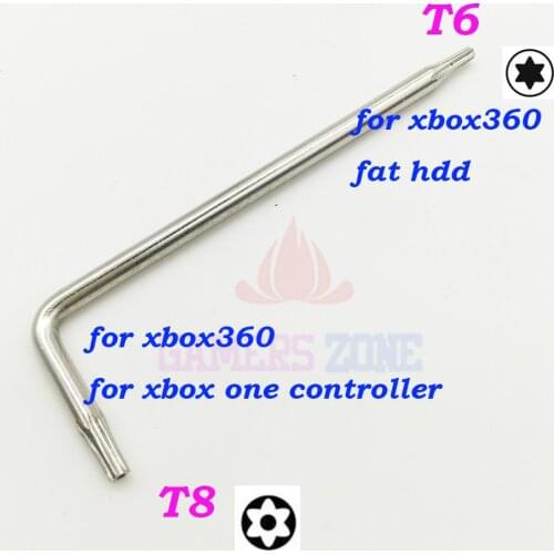 2 in 1 T8 T6 Torx Screwdriver Screwdriver T8 Security Screwdriver for XBOX 360 XBOX ONE Controller HDD