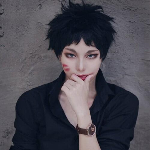 Keiji Akaashi Wig Haikyuu!! Wigs To The Top Fukurodani Academy Short Black Heat Resistant Cosplay Costume Wig + Wig Cap