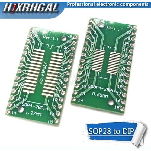 10PCS TSSOP28 SSOP28 SOP28 to DIP28 Transfer Board DIP Pin Board Pitch Adapter hjxrhgal