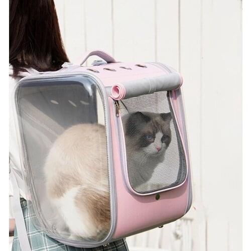 Pet Cat Carrier Backpack Breathable Cat Travel Outdoor Shoulder Bag For Small Dogs Cats Portable Packaging Carrying Pet Supplies