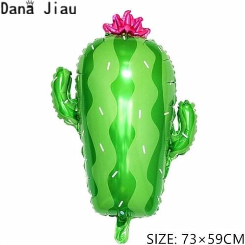 DanaJiau Mexico cactus balloon green desert plant global tropic plant aluminum foil Balloons Birthday Party Decorations boy toys