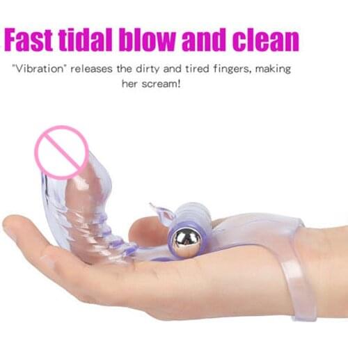 Unisex Silicone Finger Sleeve Vibrator G Point Massager Dildo Adult Sex Toy Soft silicone design perfect gifts for yourself