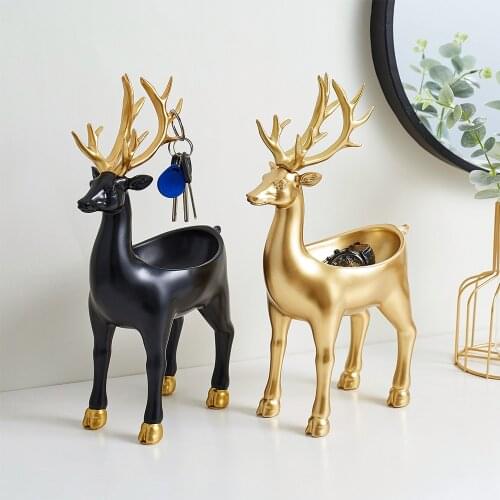 Nordic Creative Simple Deer Decoration Storage Sculpture Home Decoration Accessories Living Room Bedroom Decor Accessories