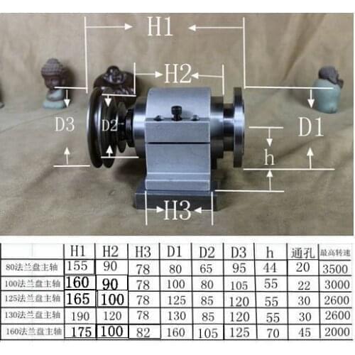 Lathe Spindle High-Strength Lathe Head Assembly With Flange