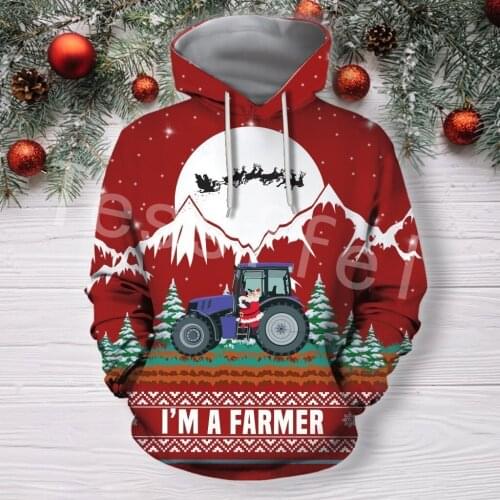 Tessffel Merry Christmas Santa Claus 3D Printed Hoodies Sweatshirts Zip Hooded For Men And Women Casual Streetwear Style-C04