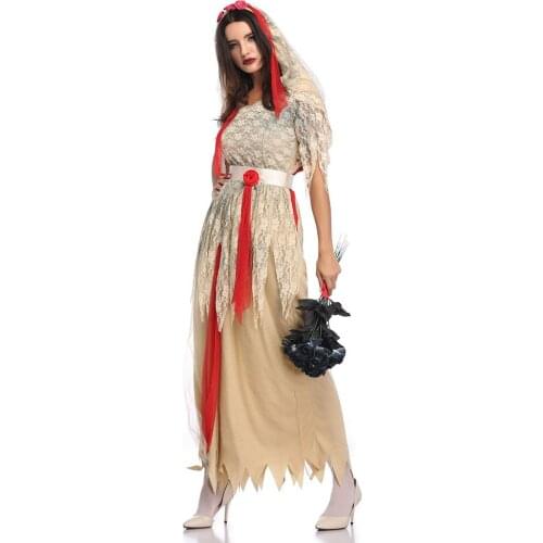 Umorden Womens Zombie Ghost Bride Halloween Party Fancy Dress