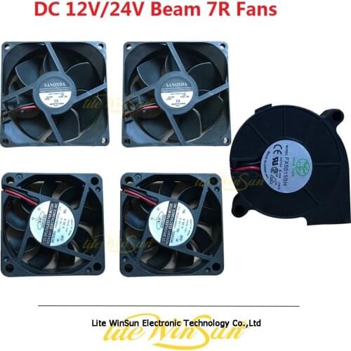 Cooling Fans DC12V DC 24V 7R Beam 230W Moving Head Light Lamp Ballast Cooling Fan Lamp Bulb Blower Fan 12V 24V