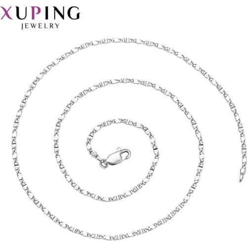 Xuping Fashion Jewelry for Women Gifts Rhodium Color Plated Necklace with Environmental Copper 45436