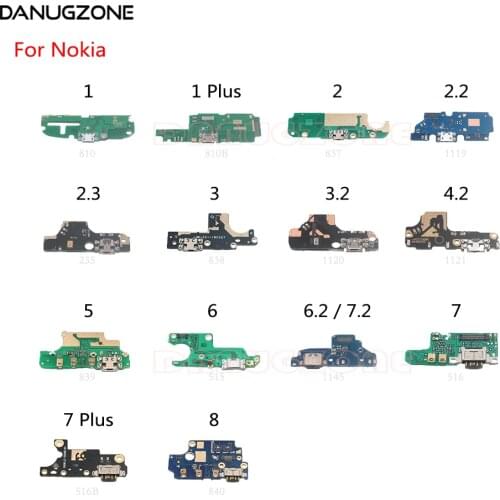 USB Charging Dock Jack Plug Socket Port Connector Charge Board Flex Cable For Nokia 7 Plus 8 6.2 7.2 6 5 4.2 3.2 3 2.3 2.2 2 1