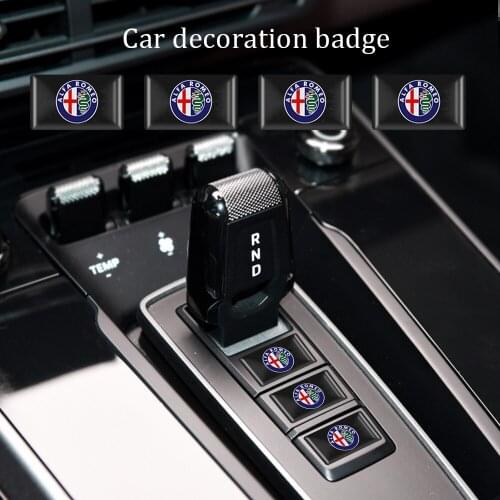 10Pc 3D Car Styling Decoration Epoxy Resin Emblem Badge Sticker Decals Wheel Steering Wheel Decals for Alfa Romeo GT Accessories
