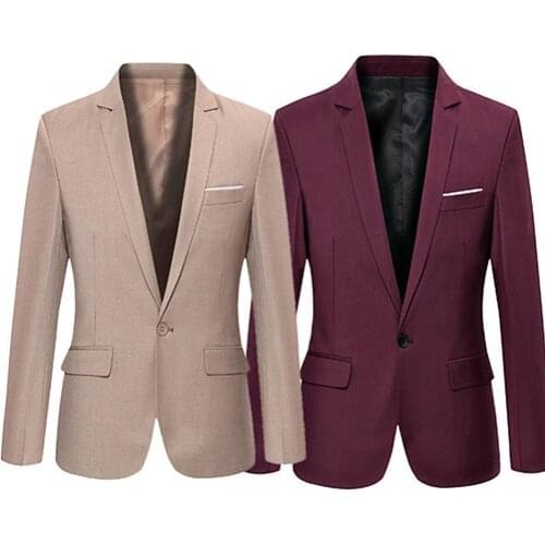 Mens Stylish Colorful Slim-Fit Casual Blazer Jacket Green Purple Black Yellow Wedding Prom Formal Blazers Coats For Men