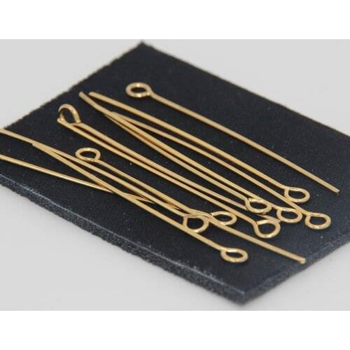 400pcs 40mm/30mm Gold Tone Stainless Steel Open Eye Pins 21 Gauge for DIY Jewelry Wrapping Looping Making