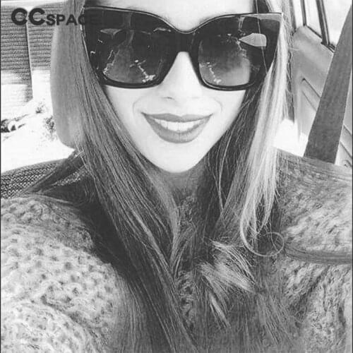 45512 Womens Plastic Big Frame Sunglasses Fashion Cat Eye Glasses