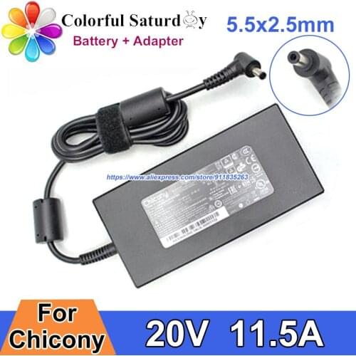 230W CHICONY A17-230P1B AC Adapter 20V 11.5A Power Supply A230A038P Laptop Charger 5.5x2.5mm