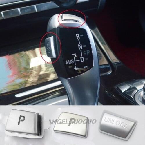 Car Gear Parking P button/ UNLOCK button cover sticker For BMW 5 6 7 X3 X4 X5 X6 Series