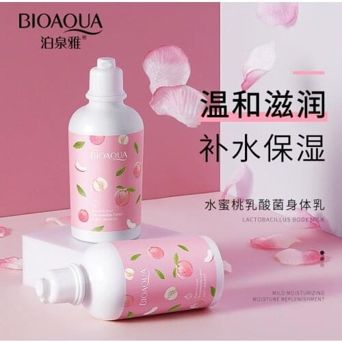 Bioaqua Peach lactobacillus milk hydrating body moisture soft water shine skin creams