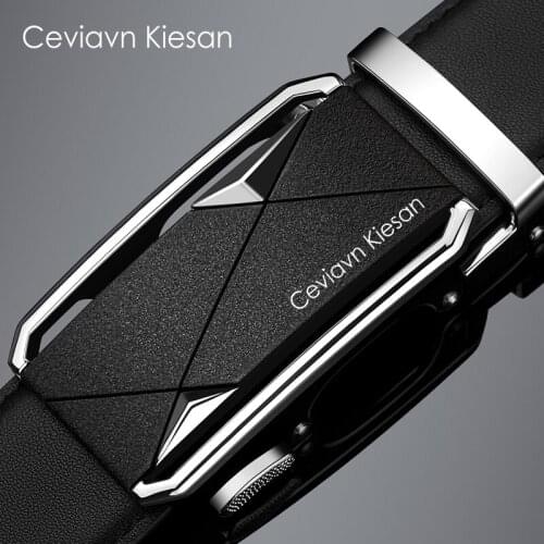 Black Casual Waistband Automatic buckle Full-Grain Leather All-match High-End Business Luxury Quality Designer Belt Mens Belt
