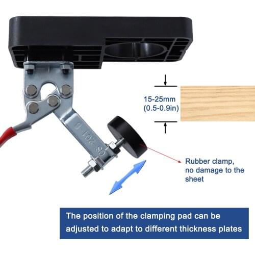 Door Hinges Inset Hole Opener Woodworking Drill Guide Tool Durable Stainless Steel Cup Style 35mm DIY Black Locator