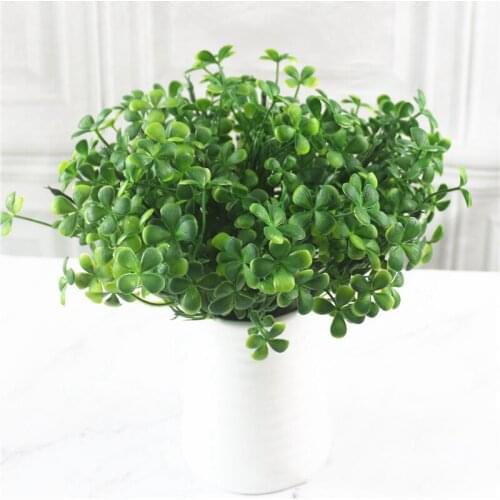 Simulation-Plant Fern Artificial Plant DIY Four Leaf Clover Artificial Greenery Fake Plant for Home