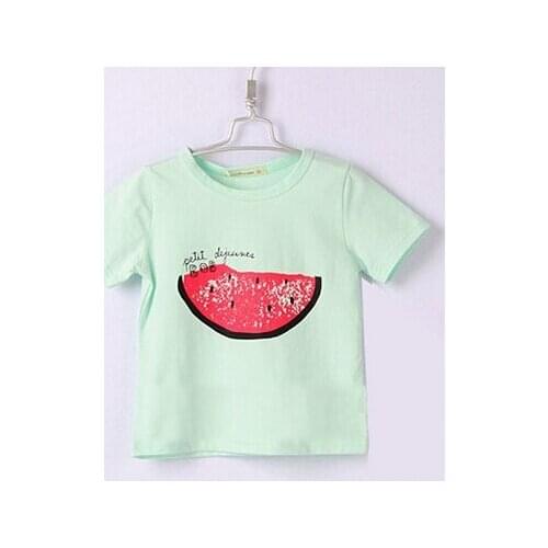 Summer Girl boy fashion t-shirts Soft comfortable cotton Baby Casual print Pineapple watermelon fruit kid clothes