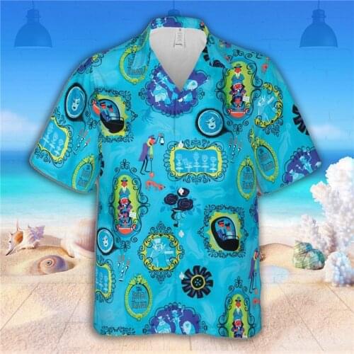 2021 Summer Quality Harajuku Beach New Arrival Men Short-Sleeve Casual Anime Shirt Blouse Loose Surfing Hawaiian-shirt