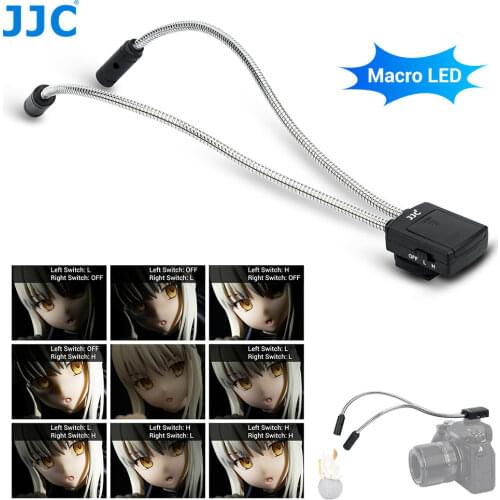 JJC DSLR Camera Flexible Macro LED Lamps Flash Light Speedlight for Canon 60D 5D Mark II 5D Mark III 760D 750D Sony Nikon light