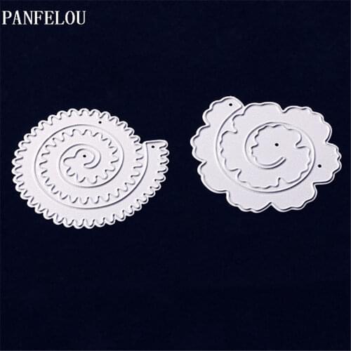 PANFELOU Metal craft Spiral shells die cutting dies for Scrapbooking/DIY Easter wedding Halloween cards