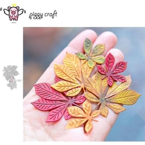 Piggy Craft metal cutting dies cut die mold Maple leaf decoration Scrapbook paper craft knife mould blade punch stencils dies