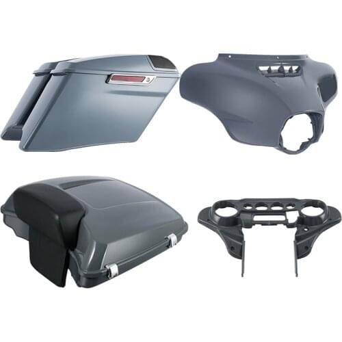 Motorcycle 4" Saddlebags Outer Inner Fairing Pack Trunk For Harley Touring Road King Street Glide 2014-2020 19