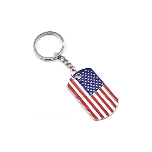New Colorful American Flag Keychains Fashion Simple Style USA Keyrings Jewellery