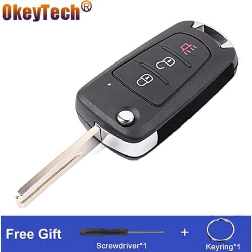 OkeyTech High Quality Replacement Flip Key Fob Remote Control Auto Key Shell Case For Great Wall WINGLE STEED 5 6 HAVAL HOVER H5