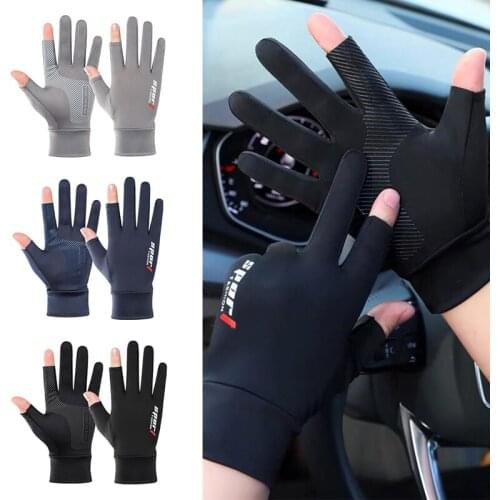 Outdoor Winter Fishing Gloves Waterproof Three Or Two Fingers Cut Anti-slip Climbing Keep Warm Hiking Camping Riding Gloves