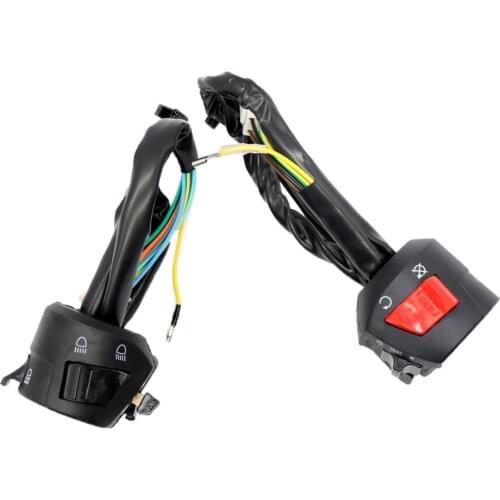 1 Piece Black Red Motorcycle Handlebar Switch 7/8 '' Motorcycle Handlebar Light On Off Fog Light Switch