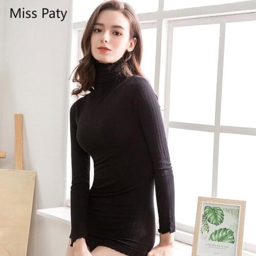 Pullover Women Knitwear Turtleneck Autumn Peplum Jumper Brown Sweater Slim High Elasticity Thin Simple Warm Bottoming Full Tops