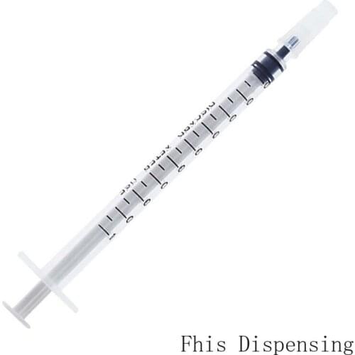 Dispensing Syringes 1cc 1ml Plastic Cover Total Pack of 500