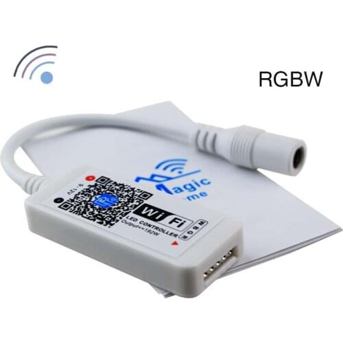 RGBW WiFi Controller DC9V-12V for 5050 / 3528 LED Strip Light Bar Light Mini Size Android iOS Phone APP Control