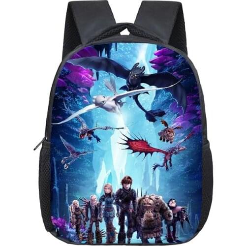 12 Inch Dragon School Bags Kindergarten Children kids Backpack for Girls Boys Childrens Backpacks Mochila
