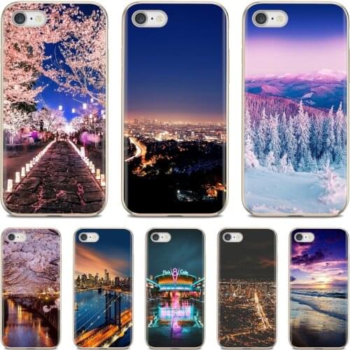 For Huawei P8 P9 P10 P20 P30 P Smart 2019 Honor Mate 9 10 20 8X 7A 7C Pro Lite night view Silicone Phone Covers