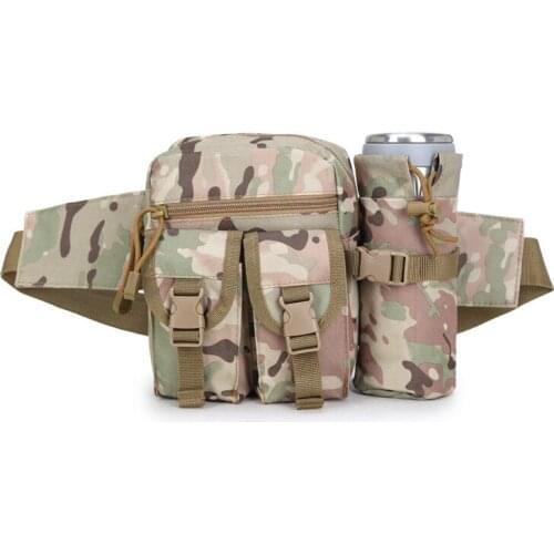 Tactical Multifunctional kettle bag military fan casual outdoor men women sports camouflage travel waistband army